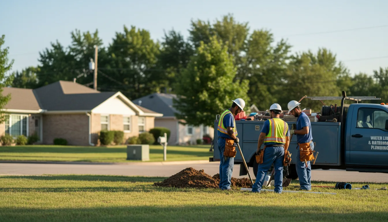 Residential water line and bathroom plumbing service in Melbourne, AR